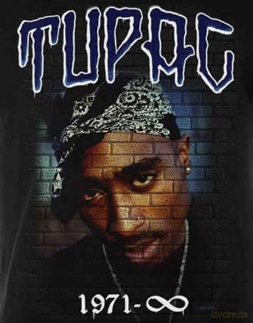 Tupac: Unisex T-Shirt: Mural 1971 (Black) (XX-Large)