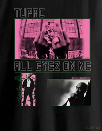 Tupac: Unisex T-Shirt: Photo Mix (Black) (Large)