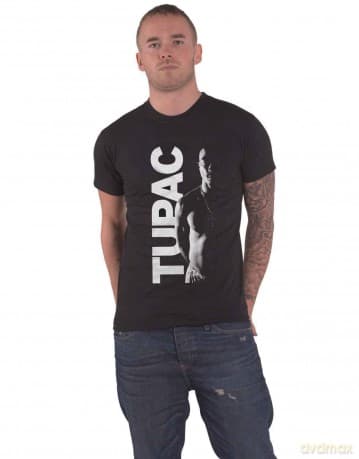 Tupac: Unisex T-Shirt: Side Photo (Black) (XX-Large)