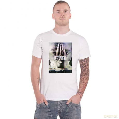 Tupac: Unisex T-Shirt: Transmit (White) (Large)