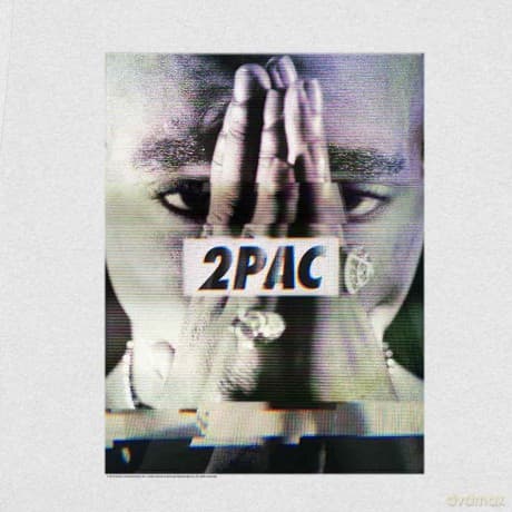 Tupac: Unisex T-Shirt: Transmit (White) (X-Large)