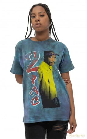 Tupac: Unisex T-Shirt: Vintage (Blue) (Wash Collection) (XX-Large)