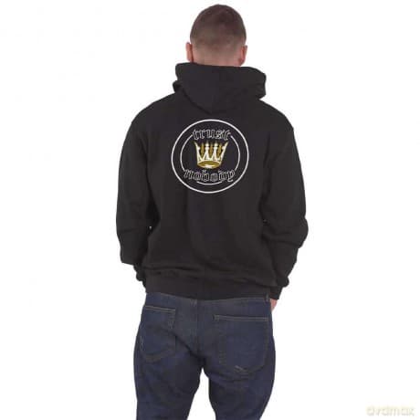 Tupac: Unisex Zipped Hoodie: Crown Seal (Black) (Back Print) (X-Large)