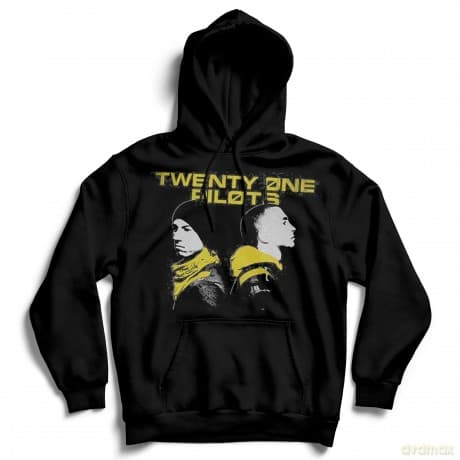 Twenty One Pilots: Unisex Pullover Hoodie: Back To Back (Black) (Small)
