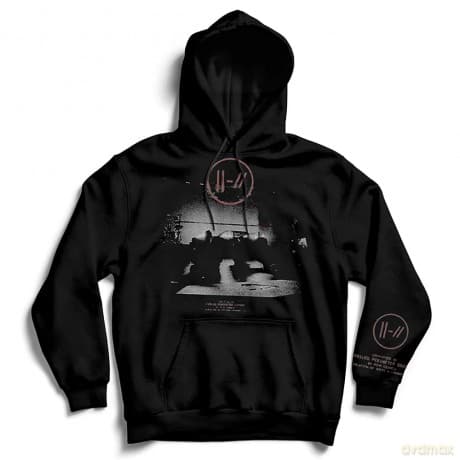Twenty One Pilots: Unisex Pullover Hoodie: Dark Stage (Black) (Sleeve Print) (Medium)