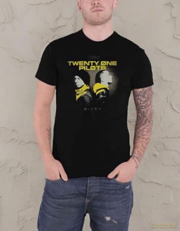 Twenty One Pilots: Unisex T-Shirt: Back To Back (Black) (Large)