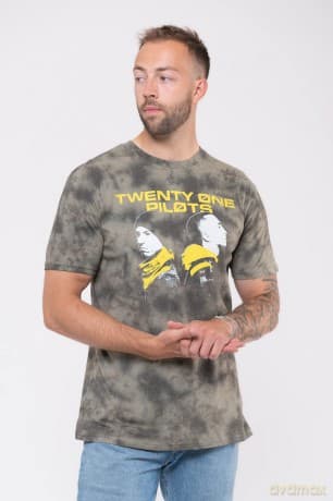 Twenty One Pilots: Unisex T-Shirt: Back To Back (Green) (Wash Collection) (XX-Large)