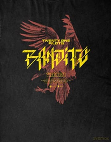 Twenty One Pilots: Unisex T-Shirt: Bandito Bird (Black) (XX-Large)