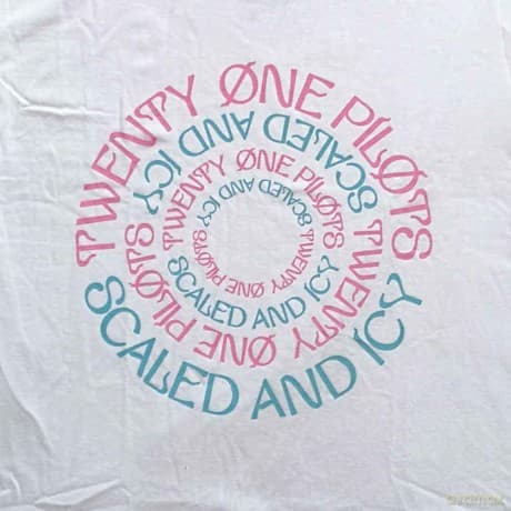 Twenty One Pilots: Unisex T-Shirt: Circular (White) (Large)