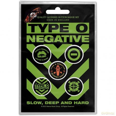 Type O Negative: Button Badge Pack: Slow, Deep & Hard
