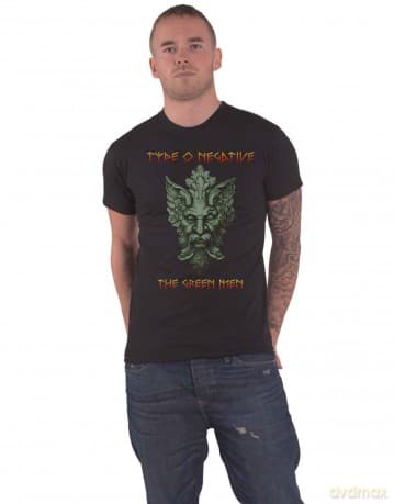 Type O Negative: Unisex T-Shirt: Green Man (Black) (Back Print) (X-Large)