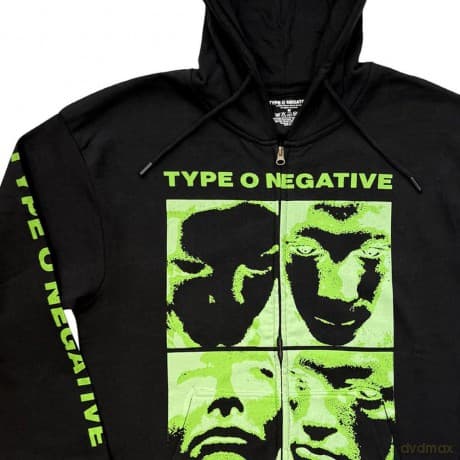 Type O Negative: Unisex Zipped Hoodie: Faces (Black) (X-Large)