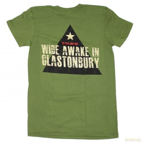 U2: Ladies T-Shirt: Glastonbury 2011 Pyramid Stage (Green) (Back Print & Ex-Tour) (Medium)