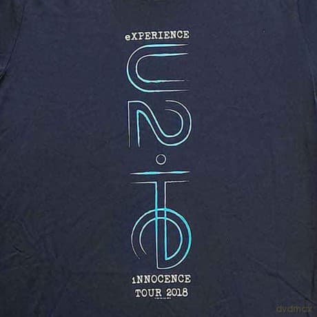 U2: Ladies T-Shirt: I+E 2018 Tour Dates (Navy Blue) (Back Print & Ex-Tour) (Large)