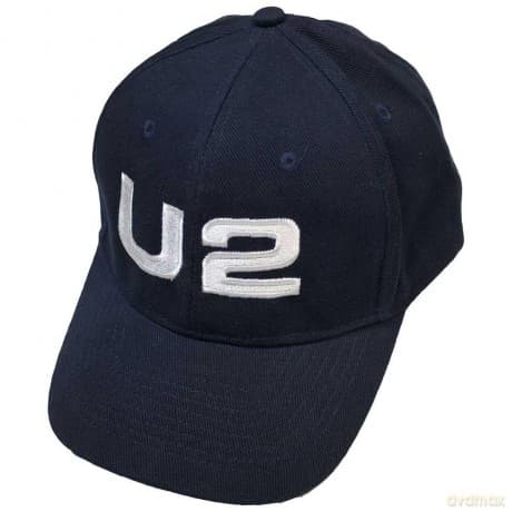 U2: Unisex Baseball Cap: White Logo (Navy Blue) (Ex-Tour)