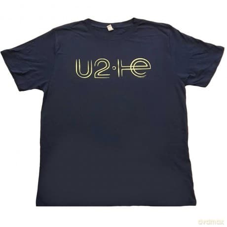 U2: Unisex T-Shirt: I+E 2015 Tour Dates (Navy Blue) (Back Print & Ex-Tour) (Medium)