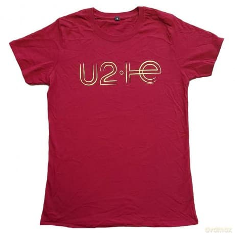 U2: Unisex T-Shirt: I+E 2015 Tour Dates (Navy Blue) (Back Print & Ex-Tour) (Medium)