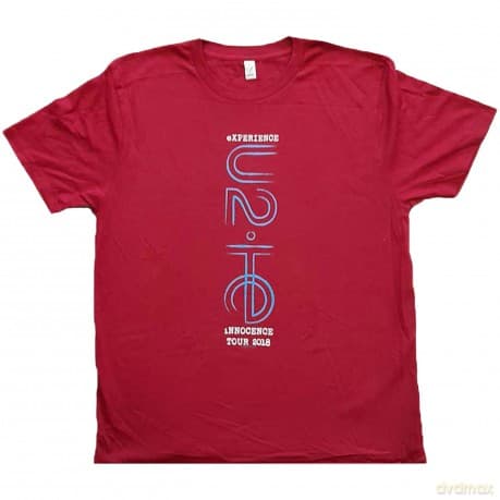 U2: Unisex T-Shirt: I+E 2018 Tour Dates (Maroon Red) (Back Print & Ex-Tour) (XX-Large)