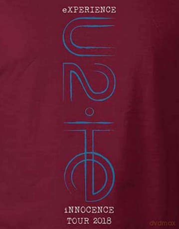 U2: Unisex T-Shirt: I+E London Event 2018 (Maroon Red) (Back Print & Ex-Tour) (Medium)