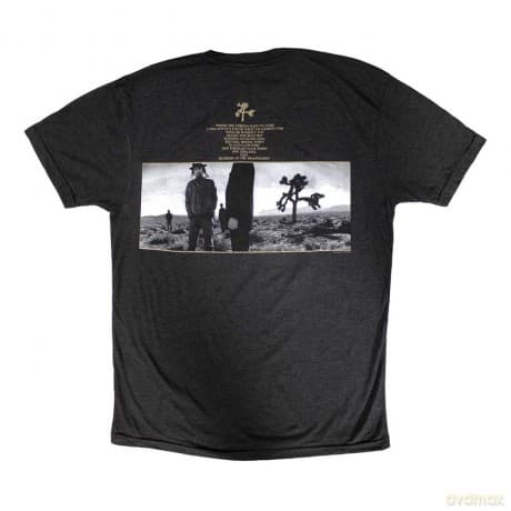 U2: Unisex T-Shirt: Joshua Tree Dates 2017 (Grey) (Back Print & Ex-Tour) (Small)