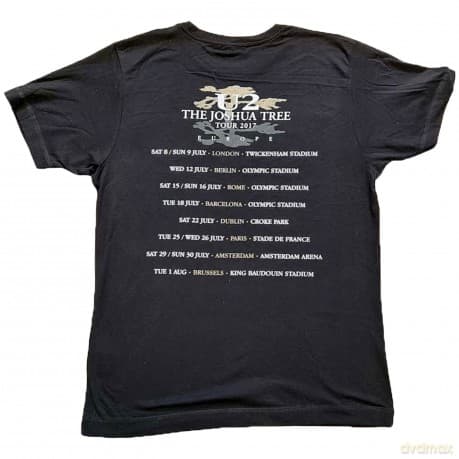 U2: Unisex T-Shirt: Joshua Tree Photo (Black) (Back Print & Ex-Tour) (X-Large)