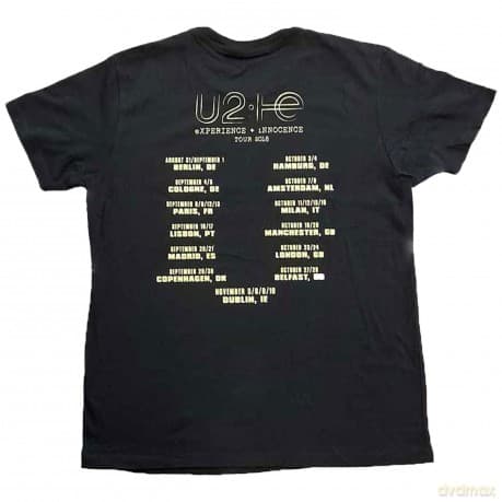 U2: Unisex T-Shirt: Logo 2018 (Black) (Back Print & Ex-Tour) (XX-Large)