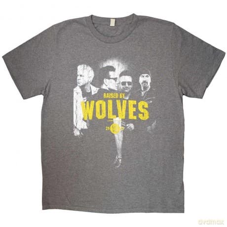 U2: Unisex T-Shirt: Raised by Wolves (Grey) (Ex-Tour) (X-Large)