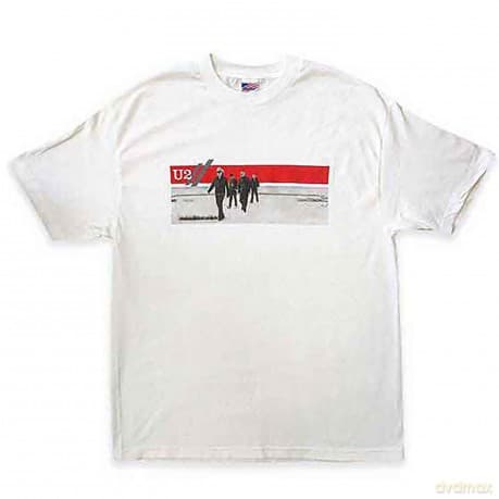 U2: Unisex T-Shirt: Vertigo 2005 Band Photo (White) (Back Print & Ex-Tour) (X-Large)