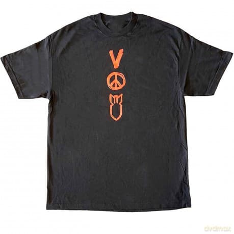 U2: Unisex T-Shirt: Vertigo Tour 2005 Symbols (Black) (Back Print & Ex-Tour) (X-Large)