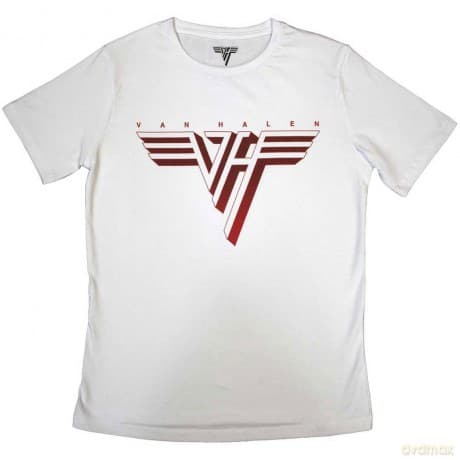 Van Halen: Ladies T-Shirt: Classic Red Logo (White) (Large)