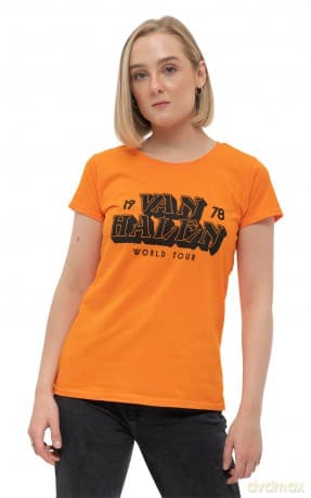 Van Halen: Ladies T-Shirt: World Tour '78 (Orange) (Medium)