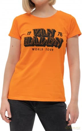 Van Halen: Ladies T-Shirt: World Tour '78 (Orange) (X-Small)