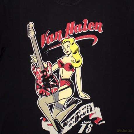 Van Halen: Unisex Oversized Boxy T-Shirt: Running With The Devil (Black) (Medium)