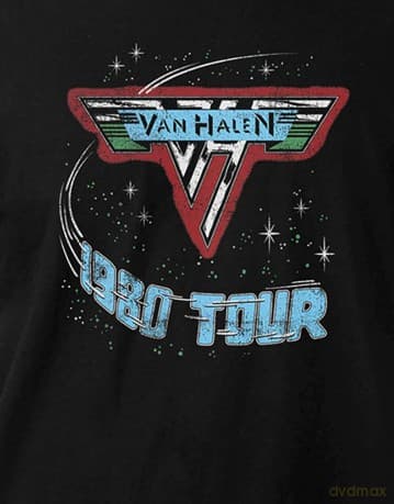 Van Halen: Unisex T-Shirt: 1980 Tour (Black) (Medium)