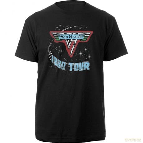Van Halen: Unisex T-Shirt: 1980 Tour (Black) (XX-Large)