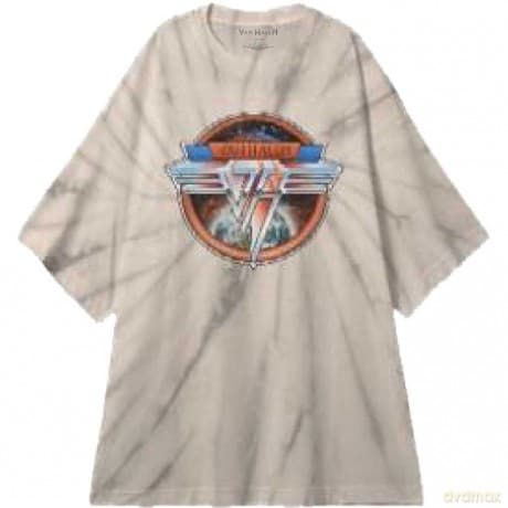 Van Halen: Unisex T-Shirt: Chrome Logo (Grey) (Wash Collection) (Small)