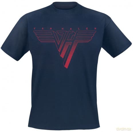 Van Halen: Unisex T-Shirt: Classic Red Logo (Navy Blue) (XXXXX-Large)