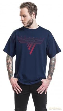 Van Halen: Unisex T-Shirt: Classic Red Logo (Navy Blue) (XXXXX-Large)