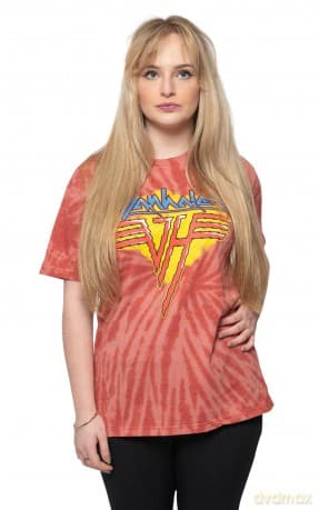Van Halen: Unisex T-Shirt: Jagged Logo (Red) (Wash Collection) (Large)