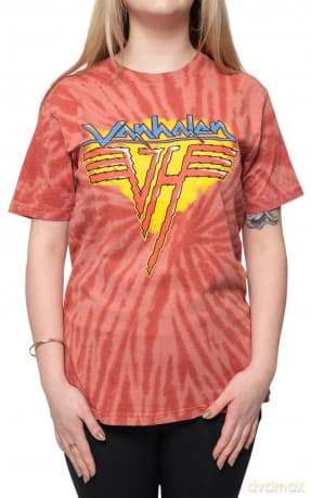 Van Halen: Unisex T-Shirt: Jagged Logo (Red) (Wash Collection) (Large)