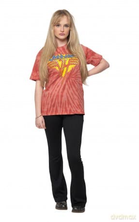 Van Halen: Unisex T-Shirt: Jagged Logo (Red) (Wash Collection) (Large)