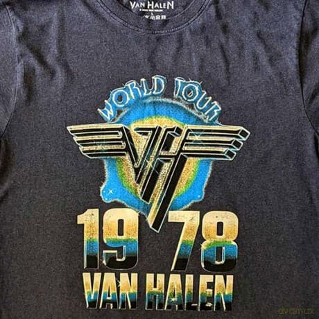 Van Halen: Unisex T-Shirt: World Tour '78 2 (Black) (Large)