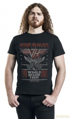 Van Halen: Unisex Tee: Invasion Tour '80 (Medium)