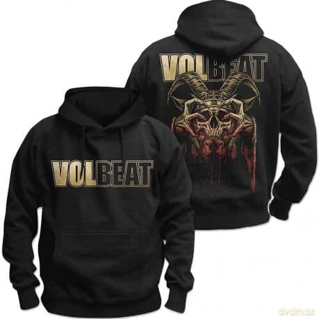 Volbeat: Unisex Pullover Hoodie: Bleeding Crown Skull (Back Print) (Large)