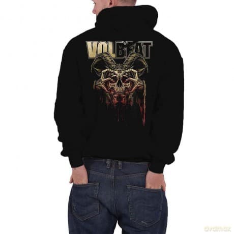 Volbeat: Unisex Pullover Hoodie: Bleeding Crown Skull (Back Print) (Medium)