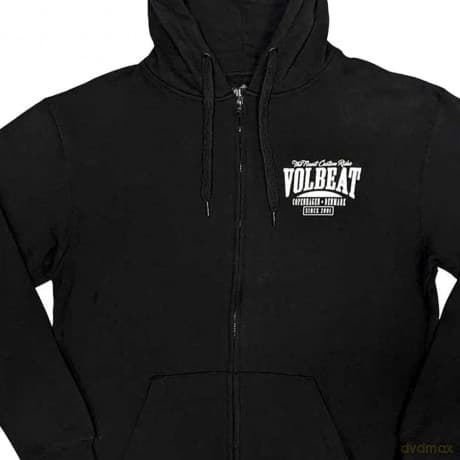Volbeat: Unisex Zipped Hoodie: Louder and Faster (Black) (Back Print) (X-Large)