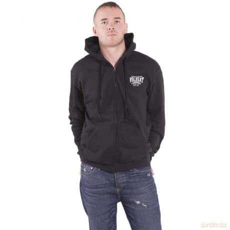 Volbeat: Unisex Zipped Hoodie: Louder and Faster (Black) (Back Print) (XX-Large)