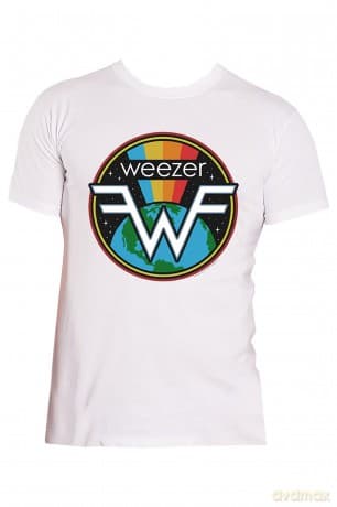 Weezer: Unisex T-Shirt: Symbol Logo (White) (Large)