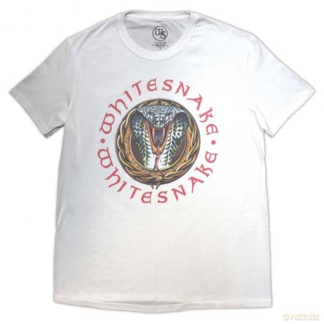 Whitesnake: Unisex T-Shirt: Donnington Snake (White) (Small)