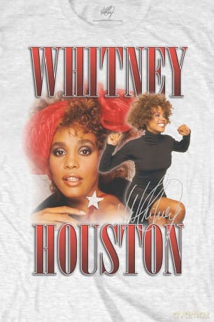 Whitney Houston: Unisex T-Shirt: 90s Homage (White) (Large)